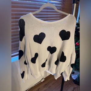 Hearts sweater.